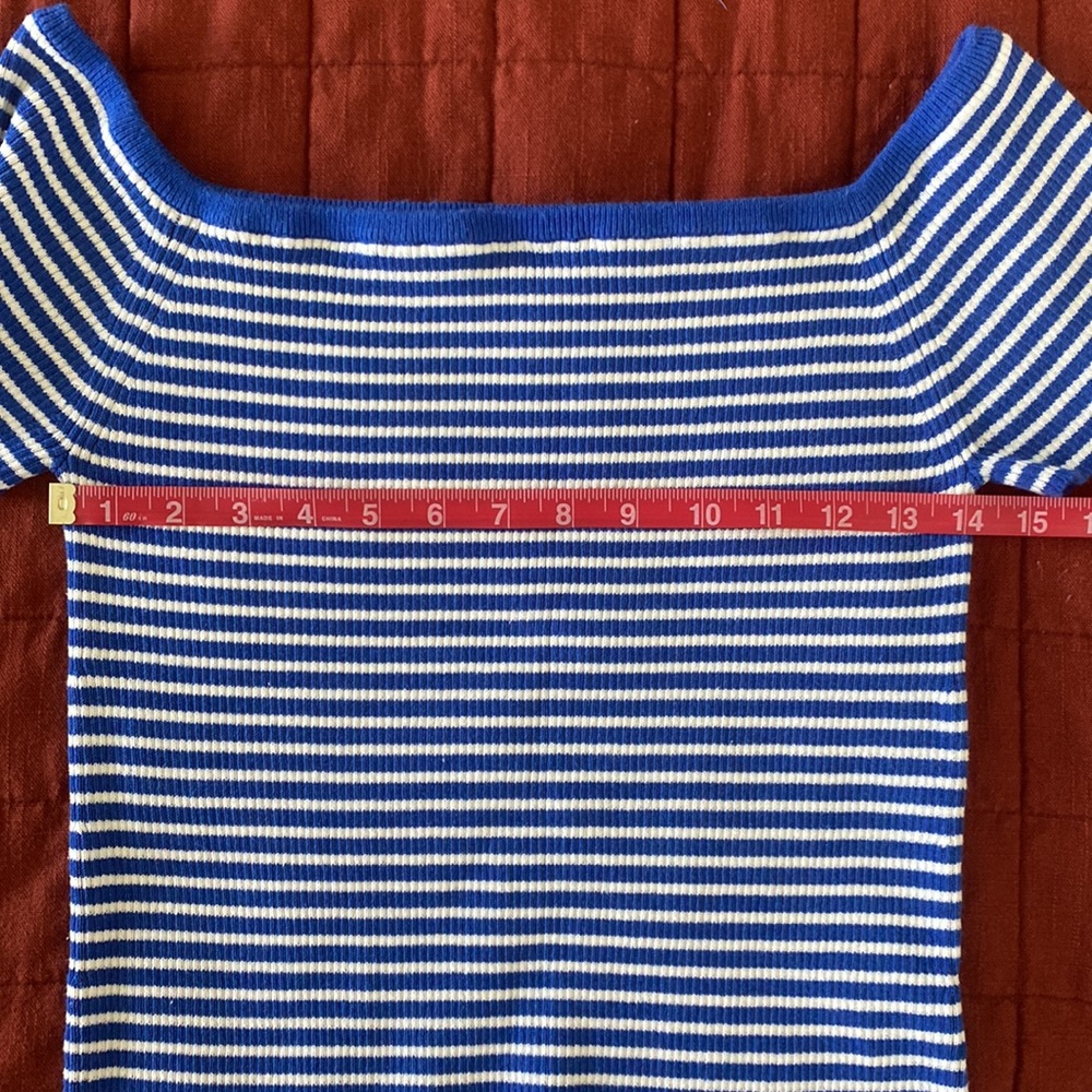 Madewell Off-the-Shoulder Sweater in Stripe - Picture 3 of 5